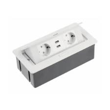 Priza incorporabila SOFT, USB 2,1A, alb