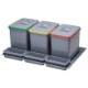 Cos gunoi selectiv 3X12L + 3 tavi corp 800 Hafele