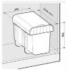 Cos gunoi pe glisiere 16L Hafele (2)