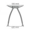 Set picioare birou Zeus cu traversa reglabila aluminiu 1000mm-1800mm (2)