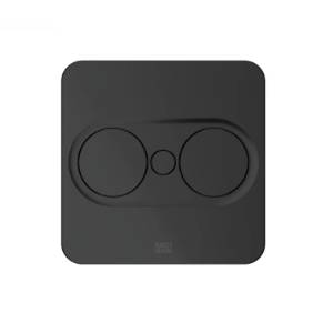 Priza TWIST 2 Negru mat patrata cu capac rotativ dubla 230 V