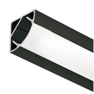 Profil LED de colt Negru mat 2.5m Hafele