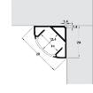 Profil LED de colt Negru mat 2.5m Hafele (2)