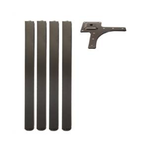 Picior pentru masa, patrat 50x50, inaltime H710 mm, finisaj negru, set 4 bucati