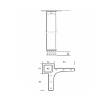 Picior pentru masa, patrat 50x50, inaltime H710 mm, finisaj negru, set 4 bucati 2