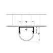 Profil LED aplicat Aluminiu difuzor semirotund 2.5m Hafele (2)