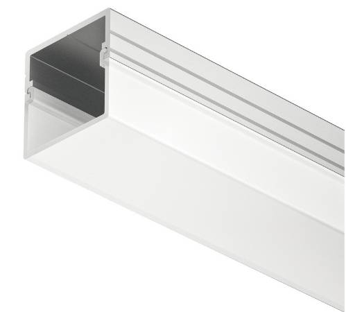 Profil LED aplicat Aluminiu difuzor patrat 2.5m Hafele