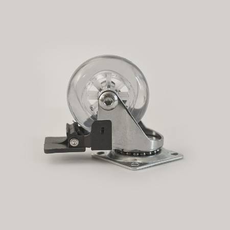 Rotila silicon D50 transparenta cu frana