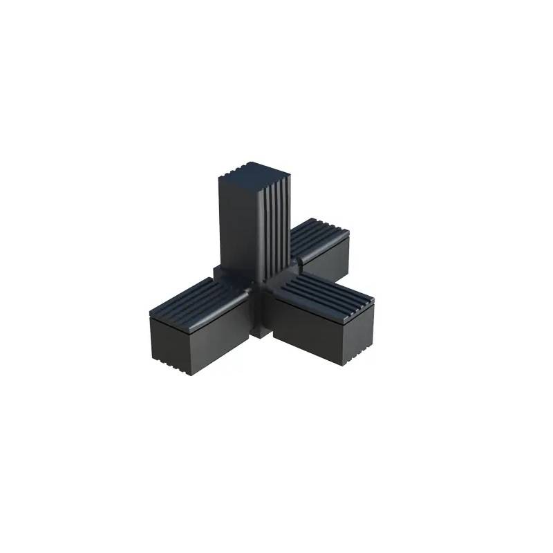 PUZZLE Conector imbinare 4 laturi PVC 20x20 negru pentru casa si proiecte eficiente