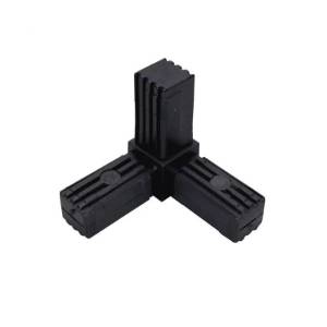 Conector imbinare colt 3 laturi PVC 20x20 negru