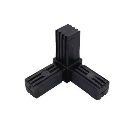 Conector imbinare colt 3 laturi PVC 20x20 negru