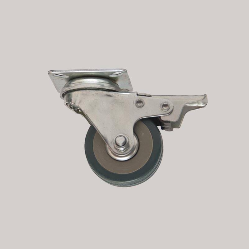 Rotila Nylon D75 gri cu frana