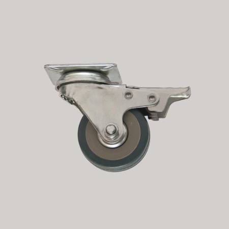 Rotila Nylon D75 gri cu frana