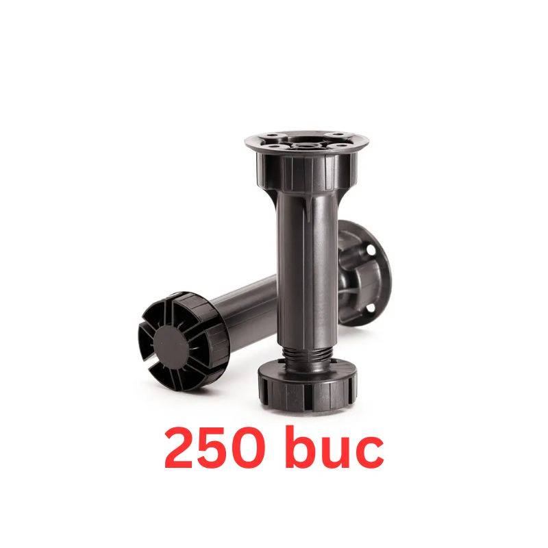 Pachet picioare bucatarie H150 negru 250 bucati HAFELE pentru casa si proiecte eficiente