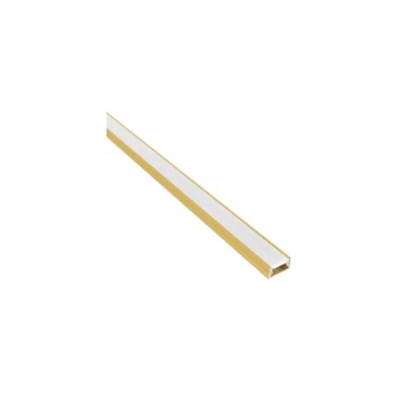 Profil banda LED, LINE MINI, difuzor opac, finisaj auriu, 3 metri pentru casa si proiecte eficiente