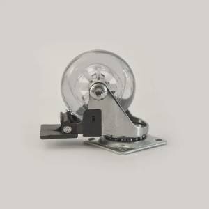 Rotila silicon D38 transparenta cu frana