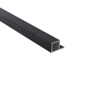Profil rectangular aluminiu 20x20 cu buza negru 3m