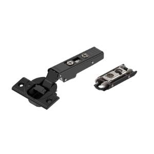 Balama clip-top aplicata, 110 grade, blumotion integrat, placuta dreapta, neagra, Blum