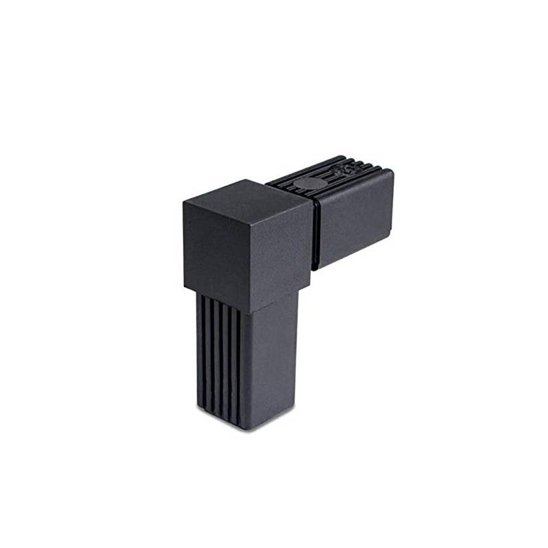PUZZLE Conector imbinare L coltar 2 laturi PVC 20x20 negru pentru casa si proiecte eficiente
