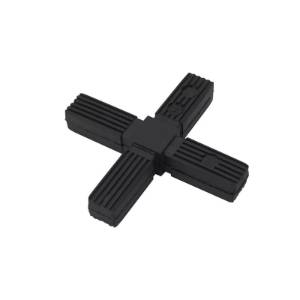 Conector imbinare 4 laturi (+) PVC 20x20 negru