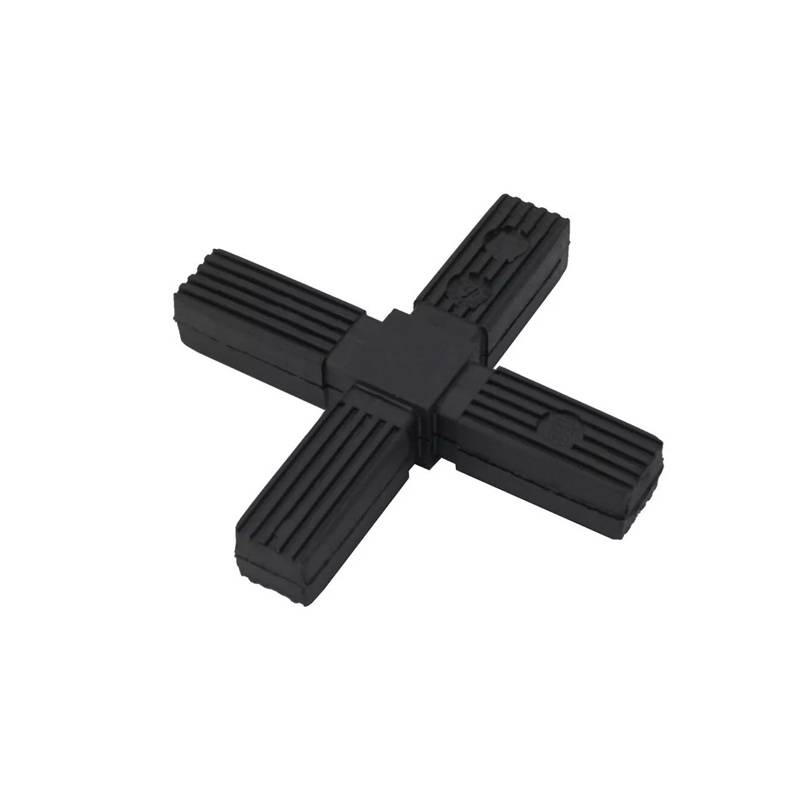 PUZZLE Conector imbinare 4 laturi (+) PVC 20x20 negru pentru casa si proiecte eficiente