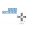 Conector imbinare 4 laturi (+) PVC 20x20 negru 2