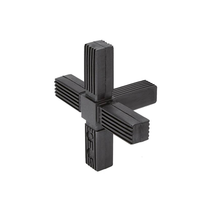 PUZZLE Conector imbinare 5 laturi PVC 20x20 negru pentru casa si proiecte eficiente