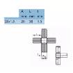 Conector imbinare 5 laturi PVC 20x20 negru 2