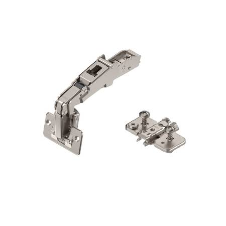 Balama clip-top 170 grade, aplicata, placuta in cruce Expando si 3D, Blum