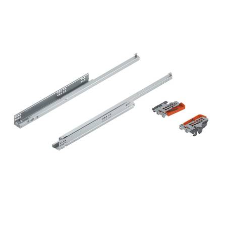 Glisiera TANDEM 400mm, extractie partiala, tip-on, cuplaje incluse, Blum