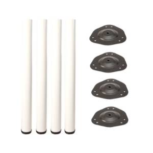 Picior masa rotund, inaltime 710 mm, eco, finisaj alb, set 4 bucati