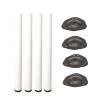 Picior masa rotund, inaltime 710 mm, eco, Alb set 4 bucati