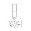 Picior masa rotund, inaltime 710 mm, eco, Negru set 4 bucati 2