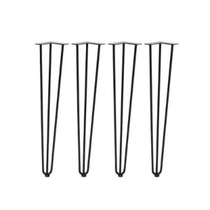 Picior pentru masa, stil decorativ-industial, inaltime 710, finisaj negru, set 4 bucati