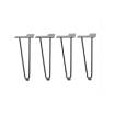 Picior pentru masuta de cafea, decorativ-industial, H406, negru, set 4 bucati
