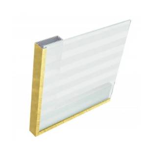 Rama din aluminiu, 2000X400mm, pentru sticla maxim 4mm, profil 645 Auriu