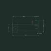 Rama din aluminiu, 2000X400mm, pentru sticla maxim 4mm, profil 645 Auriu 2