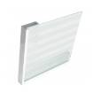Rama din aluminiu, 2000X400mm, pentru sticla maxim 4mm, profil 645 Alb