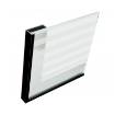 Rama din aluminiu, 2000X400mm, pentru sticla maxim 4mm, profil 645 Negru