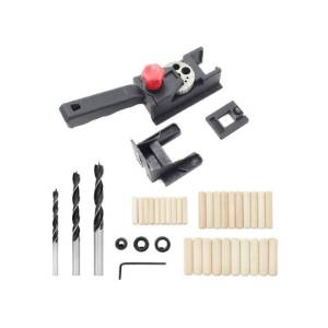 Set sablon de Găurire Lemn – 39 Piese, burghie + cepi, găuri Precise DIY