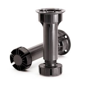 Pachet picioare bucatarie H120 negru 50 bucati HAFELE