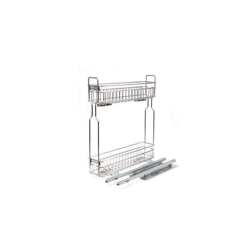 Cos jolly, extractie partiala,corp 200 mm, glisiera Blum, Inoxa pentru casa si proiecte eficiente