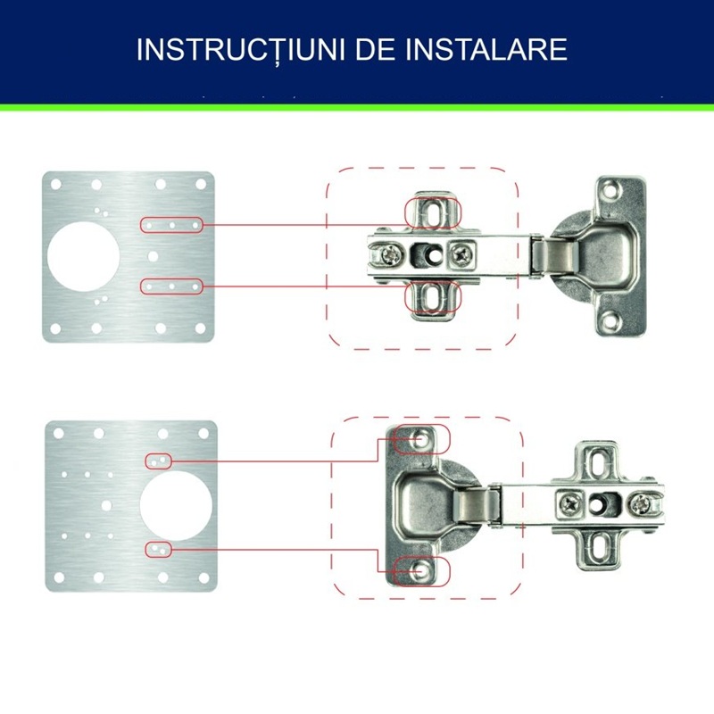 Kit repararatie balama, 90x90, placuta si brat, set 2 bucati 2