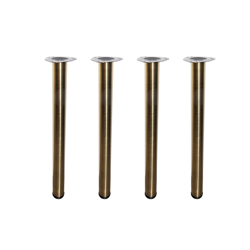 Picior masa rotund, D60, inaltime 710 mm, eco, finisaj antic auriu, set 4 bucati