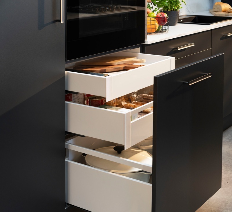 Set laterale metalice, Syncro, H89, 400mm, pal 18mm, finisaj Alb, Hafele 2