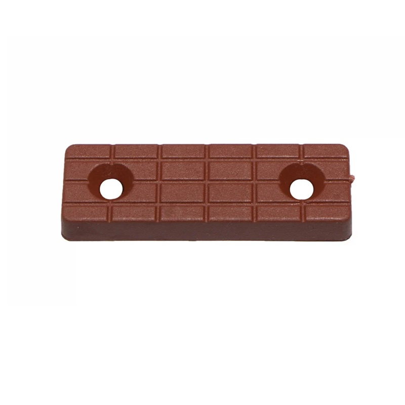 Alunecator dreptunghiular mobilier, plastic, maro, set 100 bucati
