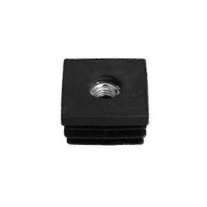 Piciorus cu filet, M8, PVC, 20x20, negru
