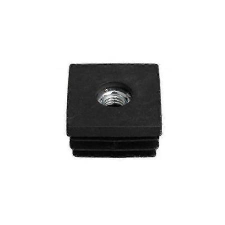 Piciorus cu filet, M8, PVC, 20x20, negru