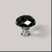 Buton mobilier, cristal negru, Glam
