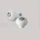 Buton mobilier, ceramica (3738), crom-alb